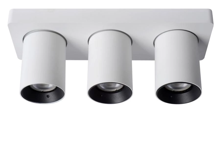 Lucide NIGEL - Spot plafond - LED Dim to warm - GU10 - 3x5W 2200K/3000K - Blanc - UIT